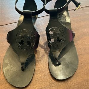 Tory Burch black wedge sandal